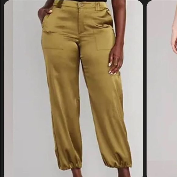 Old navy cargo satin joggers, new with tags, utility moss/army green size xl - Picture 11 of 11